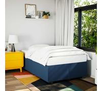 Qnhdfrt Struttura letto blu 120 x 200 cm con rete a doghe in poliestere resistente e legno di pino massiccio per un sonno rilassante in camera da letto o camera degli ospiti