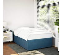 Qnhdfrt Struttura letto blu 120 x 200 cm in tessuto di velluto con rete a doghe, stabile struttura in legno di pino per un sonno riposante, letto degli ospiti o letto dei ragazzi