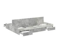 Qnhdfrt Struttura Letto Con Contenitore 4 Cassetti Grigio 140x200 cm | Ideale per la camera da letto moderna, con 4 cassetti salvaspazio integrati e solida struttura in legno di pino.