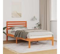 Qnhdfrt Struttura letto con testiera, 100 x 200 cm, in pino massiccio, design moderno con rete a doghe fisse e facile da montare per camera da letto, letto degli ospiti e camera dei ragazzi