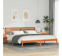 Qnhdfrt Struttura letto con testiera 180 x 200 cm in pino massello Design moderno con rete a doghe fisse e forte supporto per un sonno riposante