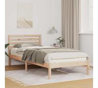 Qnhdfrt Struttura letto con testiera 80 x 210 cm, in pino massiccio, design moderno con rete a doghe fisse e facile da montare per camera da letto, camera dei ragazzi e camera degli ospiti