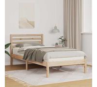 Qnhdfrt Struttura letto con testiera 90 x 190 cm, in pino massiccio, design moderno con rete a doghe fisse e facile da montare per camera da letto, letto degli ospiti e camera dei ragazzi