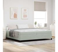 Qnhdfrt Struttura letto design moderno 200 x 200 cm con materasso in schiuma ad alta densità, gambe in legno stabili e facile da montare per camera da letto, bianco, grigio chiaro, grigio, velluto