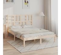 Qnhdfrt Struttura letto in legno massello 160 x 200 cm, in pino non trattato, design moderno, testiera robusta per una lettura comoda, telaio completo senza materasso per camera da letto, camera degli
