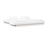 Qnhdfrt Struttura Letto Matrimoniale 200x200 cm Pino Massello Bianco | Base stabile per camera da letto con doghe integrate in legno per materassi imperatore 200x200 cm fino a 200 kg
