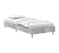 Qnhdfrt Struttura Letto Singolo 80x200 cm in Legno Grigio Cemento | Base letto moderna e salvaspazio per camera da letto e stanza ospiti, supporto solido con doghe rigide integrate.