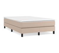 Qnhdfrt Struttura per letto a molle, 120 x 200 cm, colore marrone cappuccino, stabile struttura per letto in ecopelle resistente con doghe in compensato per un sonno confortevole (senza materasso)