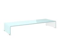 Qnhdfrt Supporto TV e Rialzo Monitor in Vetro Verde 90x30x13 cm