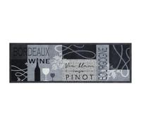 Qnhdfrt Tappeto da Cucina Lavabile 60x180 cm in Velluto Grigio Vino