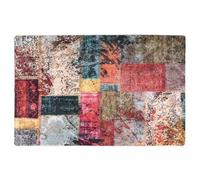 Qnhdfrt Tappeto Lavabile Patchwork 80x150 cm in Velluto Multicolore
