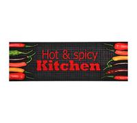 Qnhdfrt Tappeto passatoia Hot & Spicy, 300 x 60 cm, antiscivolo, in morbido poliammide con base in lattice resistente per cucina, corridoio, ufficio e porta di casa