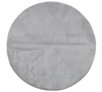 Qnhdfrt Tappeto Rotondo Grigio IZA Ø 120 cm a Pelo Corto Moderno