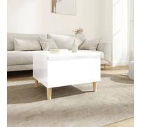 Qnhdfrt Tavolino bianco lucido, piccolo con cassetto, 50 x 46 x 35 cm, in legno e legno massiccio, design scandinavo per soggiorno, balcone, giardino