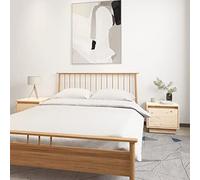Qnhdfrt Tavolino da comodino, 2 pezzi, in legno massiccio di pino non trattato, moderno, piccolo, sottile, 35 x 34 x 32 cm, per camera da letto, soggiorno