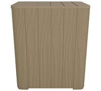 Qnhdfrt Tavolino da Giardino Contenitore in Plastica 38,5x38,5x42 cm | Pratico tavolo contenitore da 43 litri per balcone e terrazzo, realizzato in resistente polipropilene effetto legno.