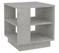 Qnhdfrt Tavolino da Salotto Moderno Grigio Cemento 40x40x43 cm | Mobiletto compatto con due ripiani a giorno per soggiorno e camera da letto, facile da pulire con un panno umido.