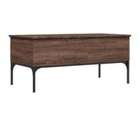 Qnhdfrt Tavolino da Salotto Sollevabile 100x50x45 cm in Legno e Metallo | Tavolo da divano con scomparti interni per ottimizzare lo spazio nel vostro soggiorno o studio.