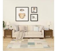 Qnhdfrt Tavolino in legno massello marrone miele, 40 x 40 x 39 cm, 2 pezzi con cassetto per soggiorno, balcone, giardino, campeggio