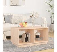 Qnhdfrt Tavolino rustico, in legno di pino massiccio, non trattato, 80 x 50 x 40 cm, con vano portaoggetti, piccolo tavolino per soggiorno, divano e camera da letto, decorazione