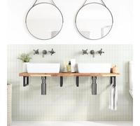 Qnhdfrt Tavolo 160 x 40 cm, in legno di acacia massiccio, non trattato, 4 cm, spessore come piano di lavoro, cucina, scrivania o tavolo da esterno, design moderno, robusto e durevole, per sala da