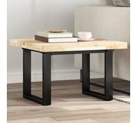 Qnhdfrt Tavolo 60 x 60 cm, in legno di acacia massiccio, non trattato, quadrato, design moderno, robusto e durevole, per sala da pranzo, cucina, ufficio, balcone