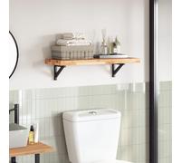 Qnhdfrt Tavolo 80 x 30 cm in legno massello di acacia non trattato, rettangolare, con finitura ad olio naturale, design moderno, robusto e durevole, per cucina, ufficio, balcone, esterno, soggiorno