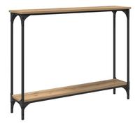 Qnhdfrt Tavolo Consolle Industriale in Legno e Metallo 100x22,5x75 cm
