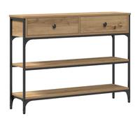 Qnhdfrt Tavolo Consolle Legno Ingegnerizzato e Acciaio, 100x25x75 cm