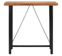 Qnhdfrt Tavolo da Bar Alto 110x55x107 cm Legno Massiccio Acacia e Ferro | Ideale per cucina o zona giorno, questo bancone offre un piano in vero legno d'acacia e una solida struttura in ferro.