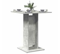 Qnhdfrt Tavolo da bistrot grigio cemento, piccolo tavolo da pranzo 60 x 60 x 75 cm, in legno per cucina, balcone, giardino, design semplice e facile da montare