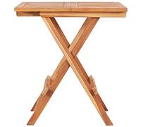 Qnhdfrt Tavolo da Bistrot Pieghevole 60x60 cm Legno Massello di Teak | Ideale per giardino, terrazza o interni, questo tavolino salvaspazio si chiude occupando solo 8 cm di spessore.