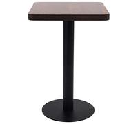 Qnhdfrt Tavolo da Bistrot Quadrato 50x50 cm in MDF e Acciaio Nero
