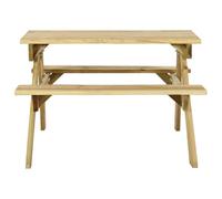 Qnhdfrt Tavolo da Picnic con Panche 110x123x73 cm in Pino Verde