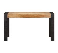 Qnhdfrt Tavolo da Pranzo 140x70x76 cm in Legno Massello di Mango | Mobile rustico in stile industriale per sala da pranzo e cucina, con robusto piano da dieci centimetri.