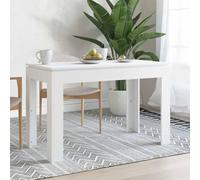 Qnhdfrt Tavolo da pranzo bianco in legno 120 x 60 x 76 cm tavolino piccolo per sala da pranzo cucina balcone con design semplice alta stabilità e facile da pulire