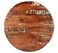 Qnhdfrt Tavolo rotondo 80 cm in legno massello vecchio design rustico per sala da pranzo cucina ed esterni Tavolo unico realizzato a mano in legno riciclato