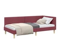 Qnhdfrt Telaio Letto ad Angolo 80x200 cm Divano Letto a L Rosso Vino