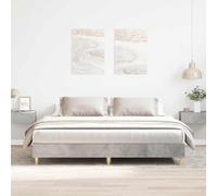 Qnhdfrt Telaio letto grigio cemento 180 x 200 cm in legno e pino massiccio con doghe in compensato per un sonno riposante e un appoggio sicuro