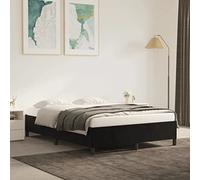 Qnhdfrt Telaio letto in velluto nero, 140 x 200 cm, design moderno, con gambe di supporto stabili e doghe in compensato, per un sonno rilassante in camera da letto