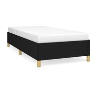 Qnhdfrt Telaio per letto da 100 x 200 cm, letto imbottito in tessuto resistente, letto singolo con rete a doghe, telaio stabile per un sonno riposante, nero