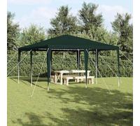 Qnhdfrt Tenda da giardino rettangolare, 4 x 4 m, in PE, con telaio in acciaio, per eventi all'aperto, robusta e impermeabile, per giardino, campeggio e barbecue