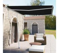 Qnhdfrt Tenda da sole automatica 300 x 250 cm, antracite con telecomando e telaio in alluminio, protezione solare indipendente per terrazza, balcone e giardino con funzione retrattile