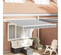 Qnhdfrt Tenda da sole automatica antracite bianco 300 x 250 cm elettrico allungabile parasole per balcone terrazza con telecomando in alluminio verniciato a polvere