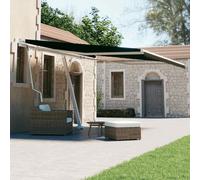 Qnhdfrt Tenda da sole automatica, autoportante, 400 x 300 cm, antracite, con telaio in alluminio e telecomando, per ombre effettive in esterni, balcone o terrazza