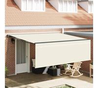 Qnhdfrt Tenda da sole con braccio snodato, 400 x 300 cm, in poliestere, resistente ai raggi UV, telaio in alluminio, per balcone, terrazza e giardino