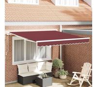 Qnhdfrt Tenda da sole manuale, 300 x 250 cm, con manovella, resistente ai raggi UV, per terrazza, balcone, giardino, indipendente, protezione solare