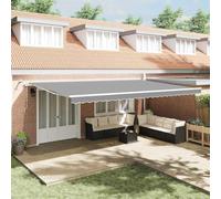 Qnhdfrt Tenda da sole manuale 6 x 3 m, telaio in metallo bianco, resistente ai raggi UV, moderna terrazze, protezione solare per balconi, giardini e terrazze