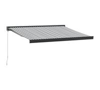 Qnhdfrt Tenda da Sole Retrattile 3,5x2,5 m da Parete per Balcone e Patio | Tettoria regolabile con telaio in alluminio verniciato per esterno, giardino, terrazzo, cortile e bar.