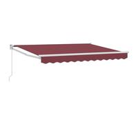 Qnhdfrt Tenda da Sole Retrattile 3x2 m, Tenda a Bracci Manuale, Borgogna | Copertura parasole regolabile con manovella da 165 cm per ottimizzare l'ombra in giardino, balcone o terrazzo.